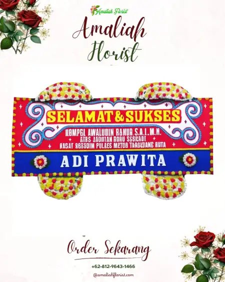 Papan Bunga Ucapan Selamat Ngelom